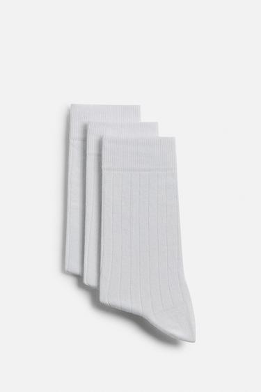 Zaras TREPACK STRUKTURSTRUMPOR - Vit