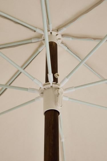 ASH UMBRELLA WITH SCALLOPED DETAILS AND CONTRAST TRIM - White by Zara - Image 2