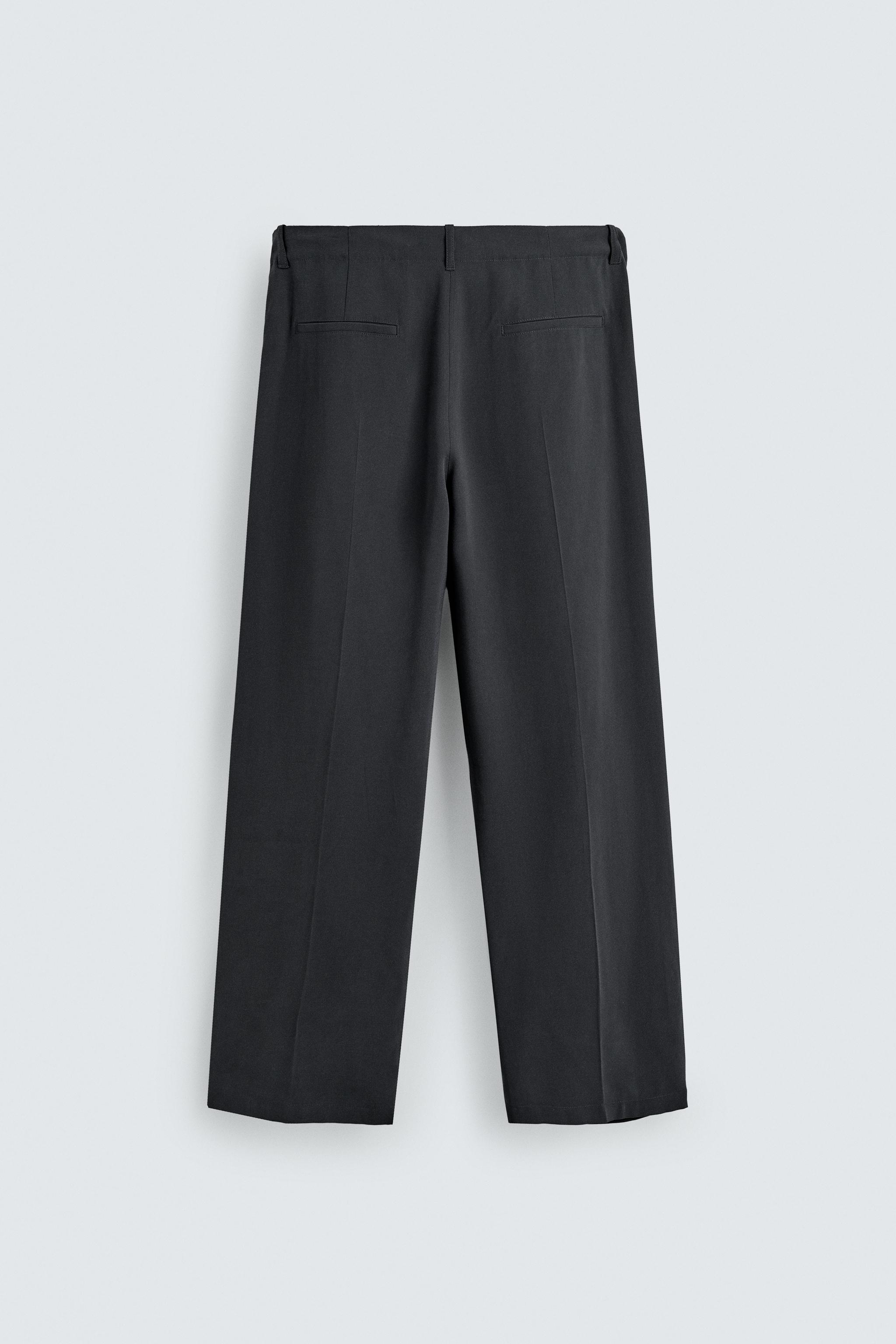 ストレートフィットプリーツパンツ - ブルー | ZARA Japan / 日本