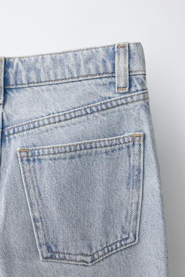 JEAN DROIT À FLEURS BRODÉES - Bleu de Zara - Image 3