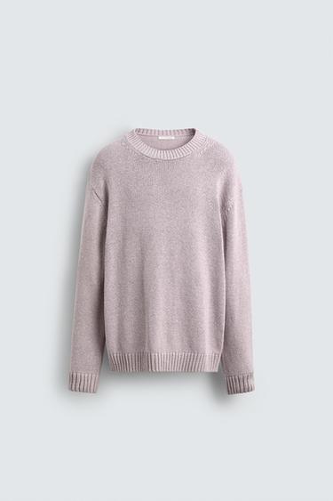 PULLOVER MIT STRUKTURMUSTER - Lila von Zara