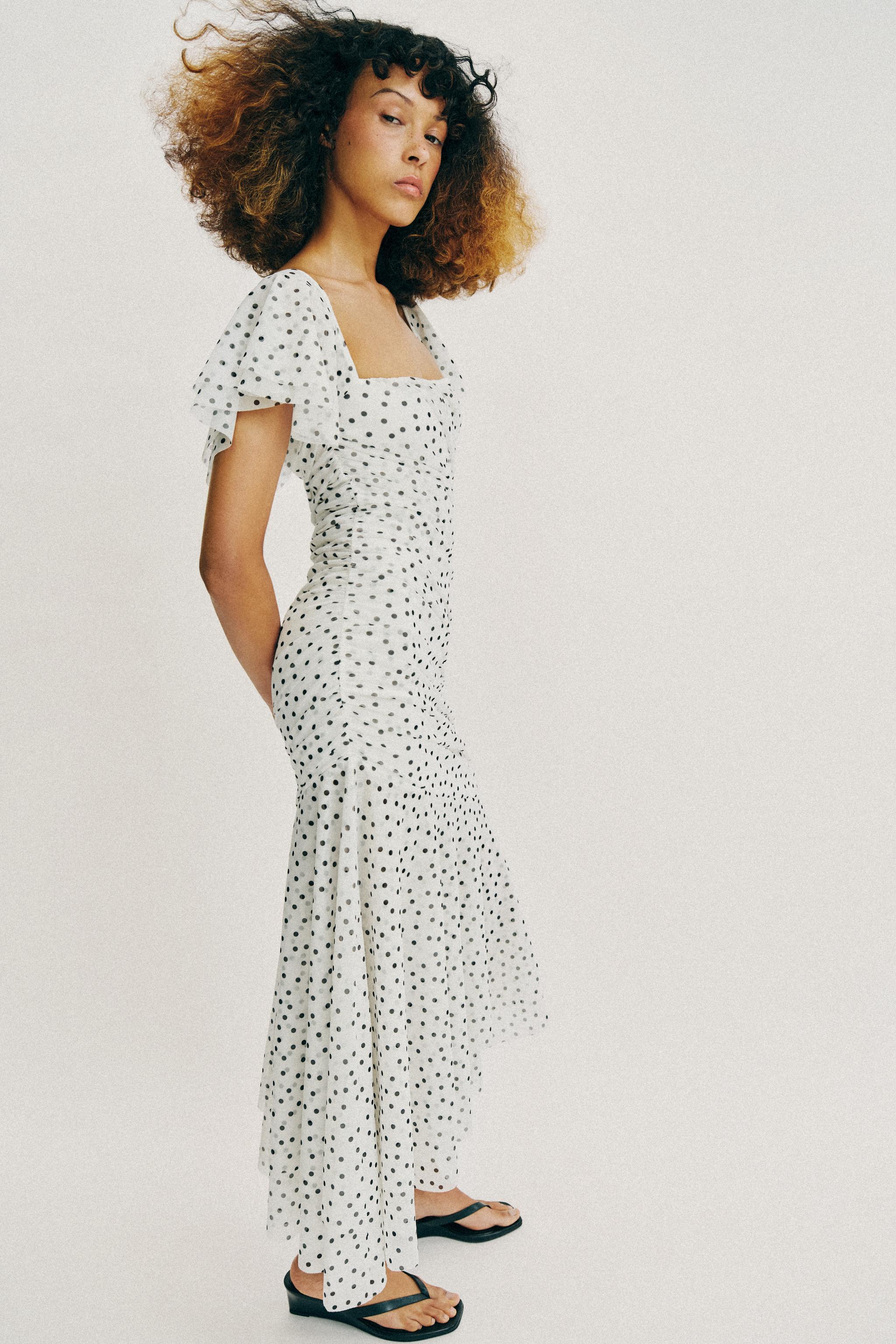 POLKA DOT MIDI DRESS