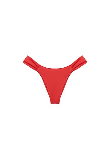 Zara PLAIN BIKINI BOTTOMS - Dark orange
