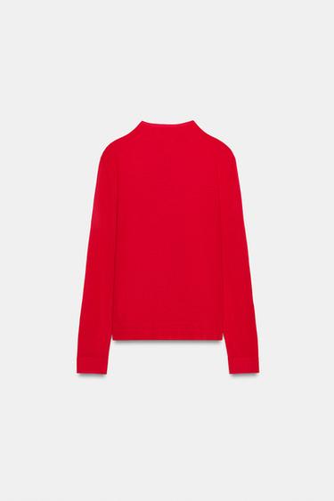 VEST VAN EXTRAFIJNE TRICOT - Rood van Zara