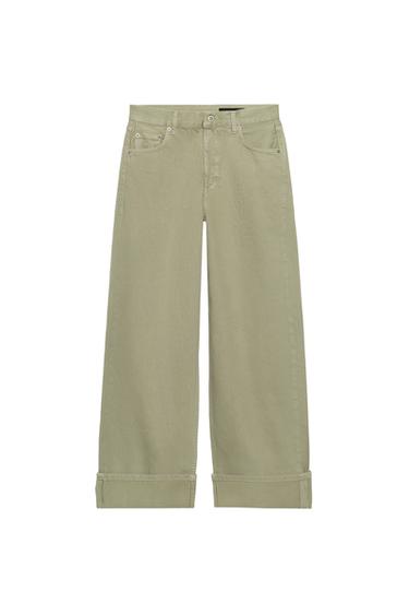 JEANS ZW COLLECTION BAGGY TIRO MEDIO - Khaki de Zara