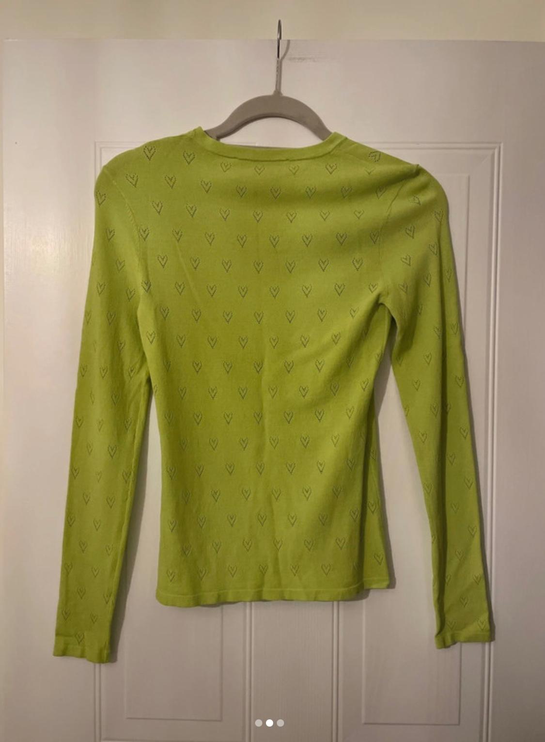 HEART PRINT LONG SLEEVE TOP - Image 2