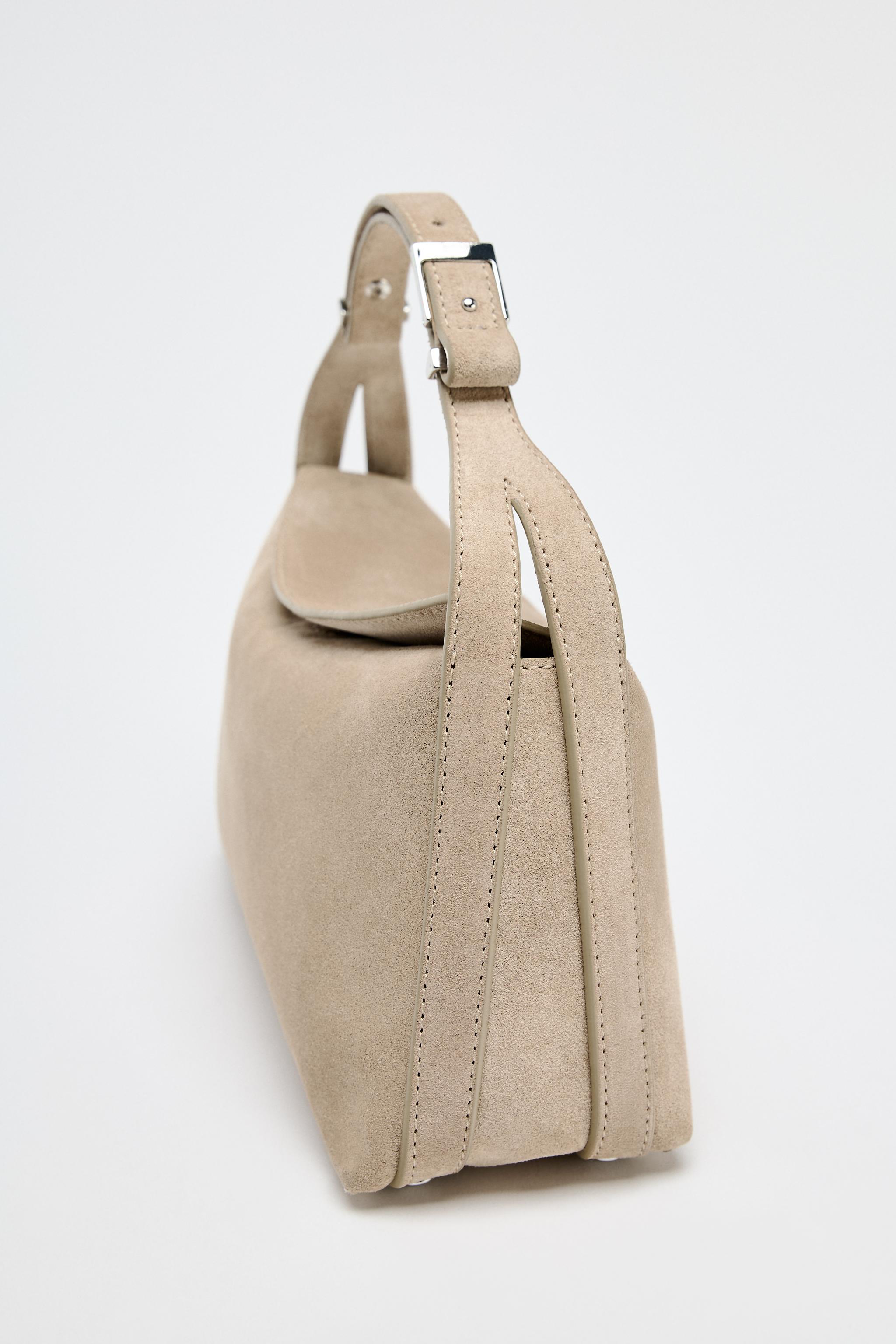 MINI SUEDE HANDBAG - SAND/BROWN | ZARA United States