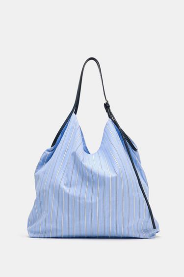 FABRIC TOTE BAG - Blue by Zara