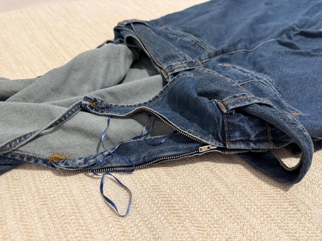 Z1975 HALTER DENIM JUMPSUIT WITH BELT - Image 3