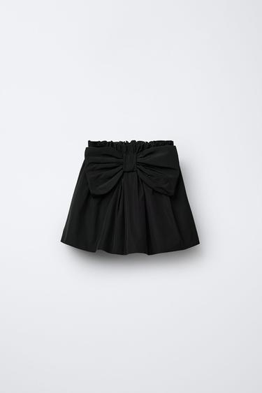 BERMUDA SKORT WITH BOW - Black by Zara - Image 0
