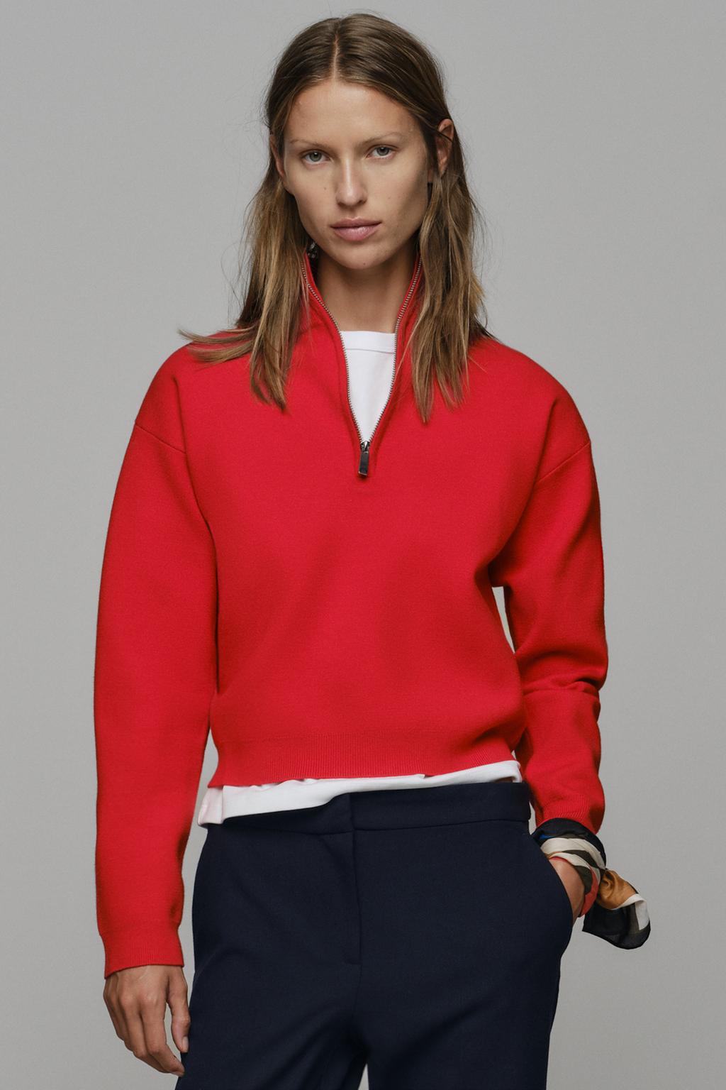 KNIT ZIP-UP JUMPER