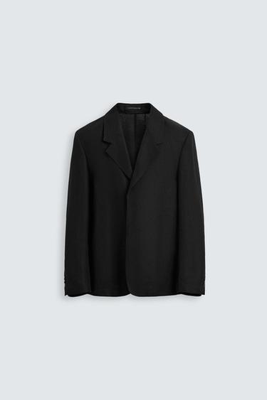 BLAZER TRAJE 100% LINO - Negro de Zara