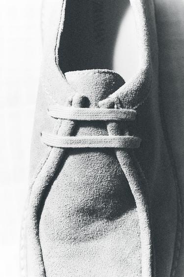 КОЖАНЫЕ ТУФЛИ С ПРОШИТЫМ НОСОМ — Бежевый от Zara