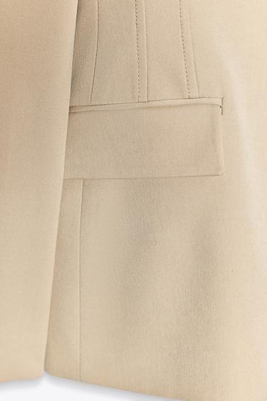 ONE-BUTTON TAILORED BLAZER - Sand by Zara - Image 5