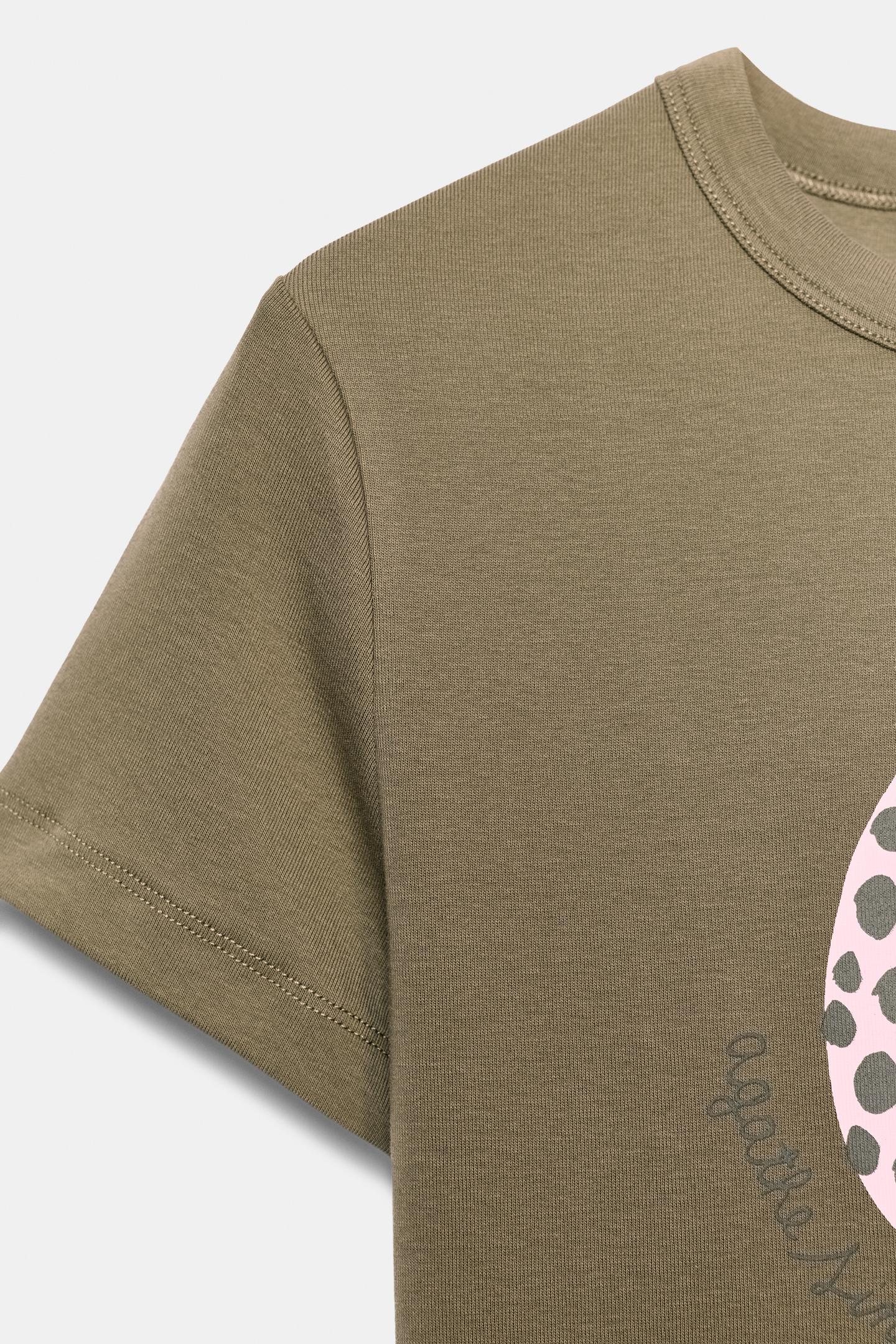 Женская футболка Zara Agathe Singer Print, цвет: Хаки — фото 6