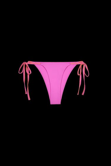 BRAGUITA BIKINI CONTRASTE - Fucsia de Zara - Imagen 0