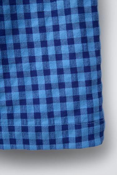 PANTALON JUPE-CULOTTE À CARREAUX CASA LAWA © X ZARA KIDS - Bleu de Zara - Image 3
