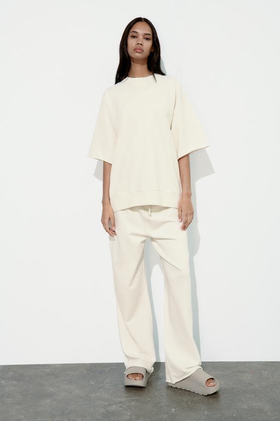 WASHED EFFECT SWEATSHIRT AND PANTS MATCHING SET ZARA United States