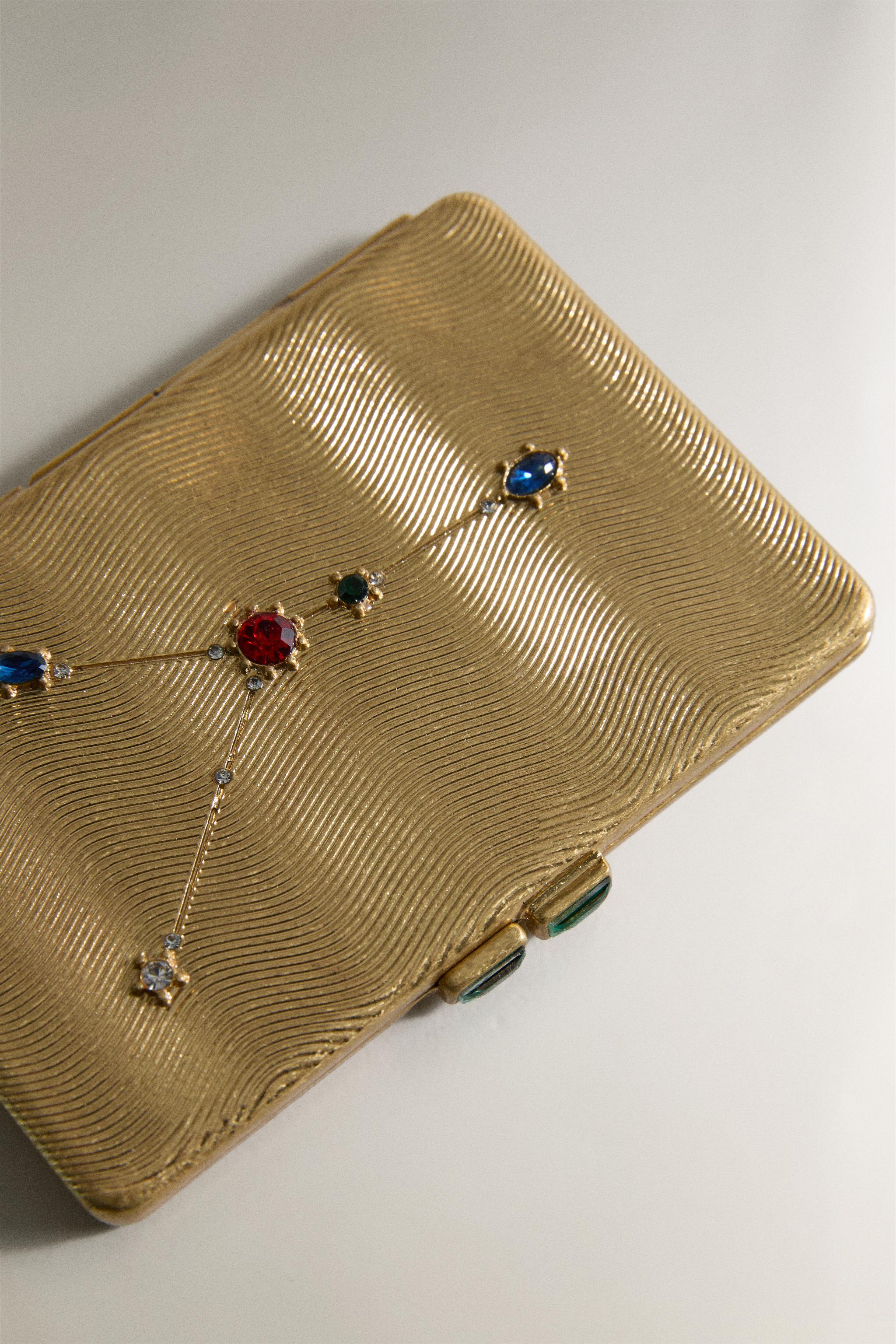 SMALL MARISA BERENSON CANCER MIRROR — Golden
