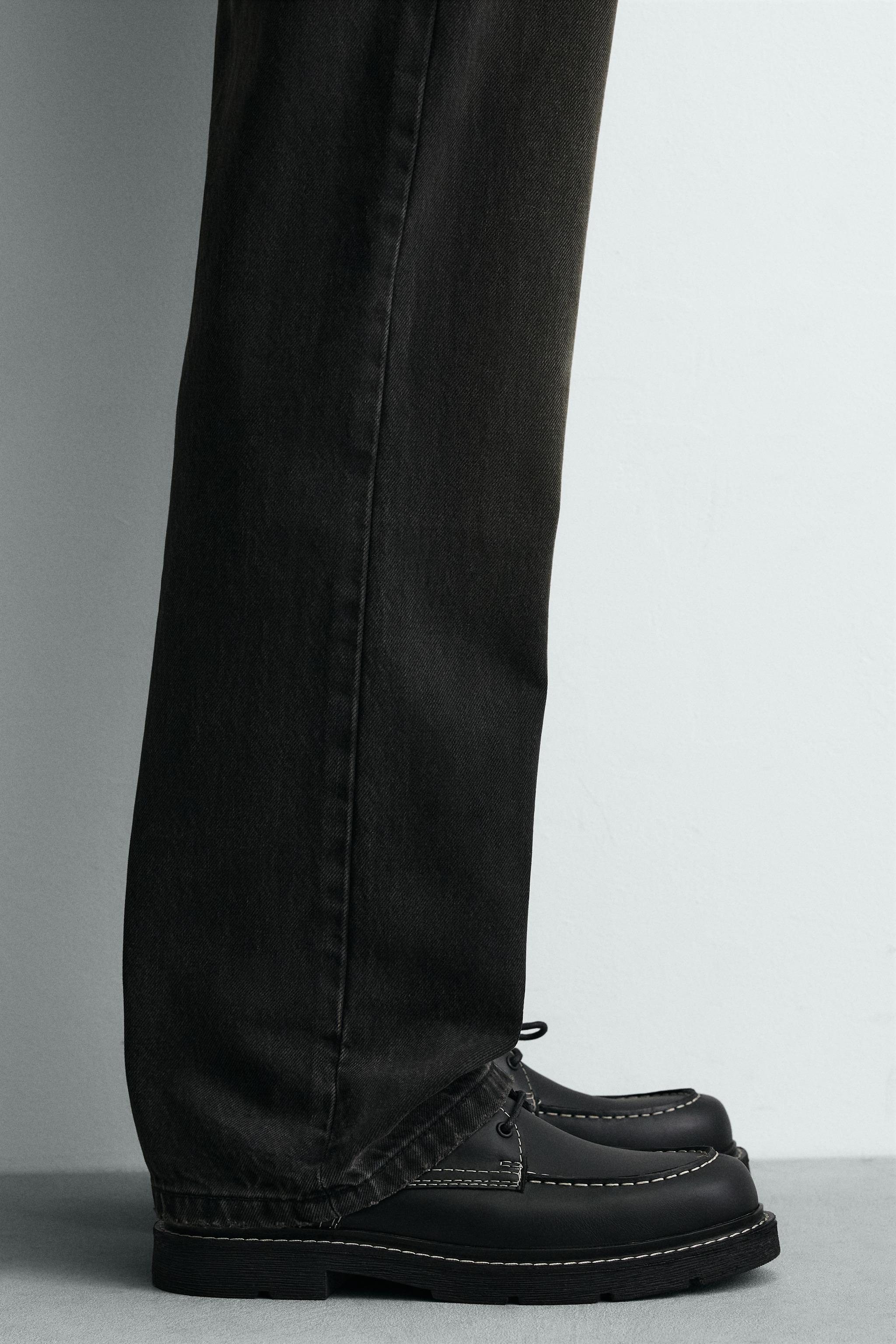 ステッチングレザーシューズ - ブラック | ZARA Japan / 日本