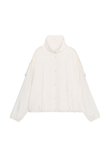 OVERSIZE FLOWING JACKET - Oyster-white by Zara