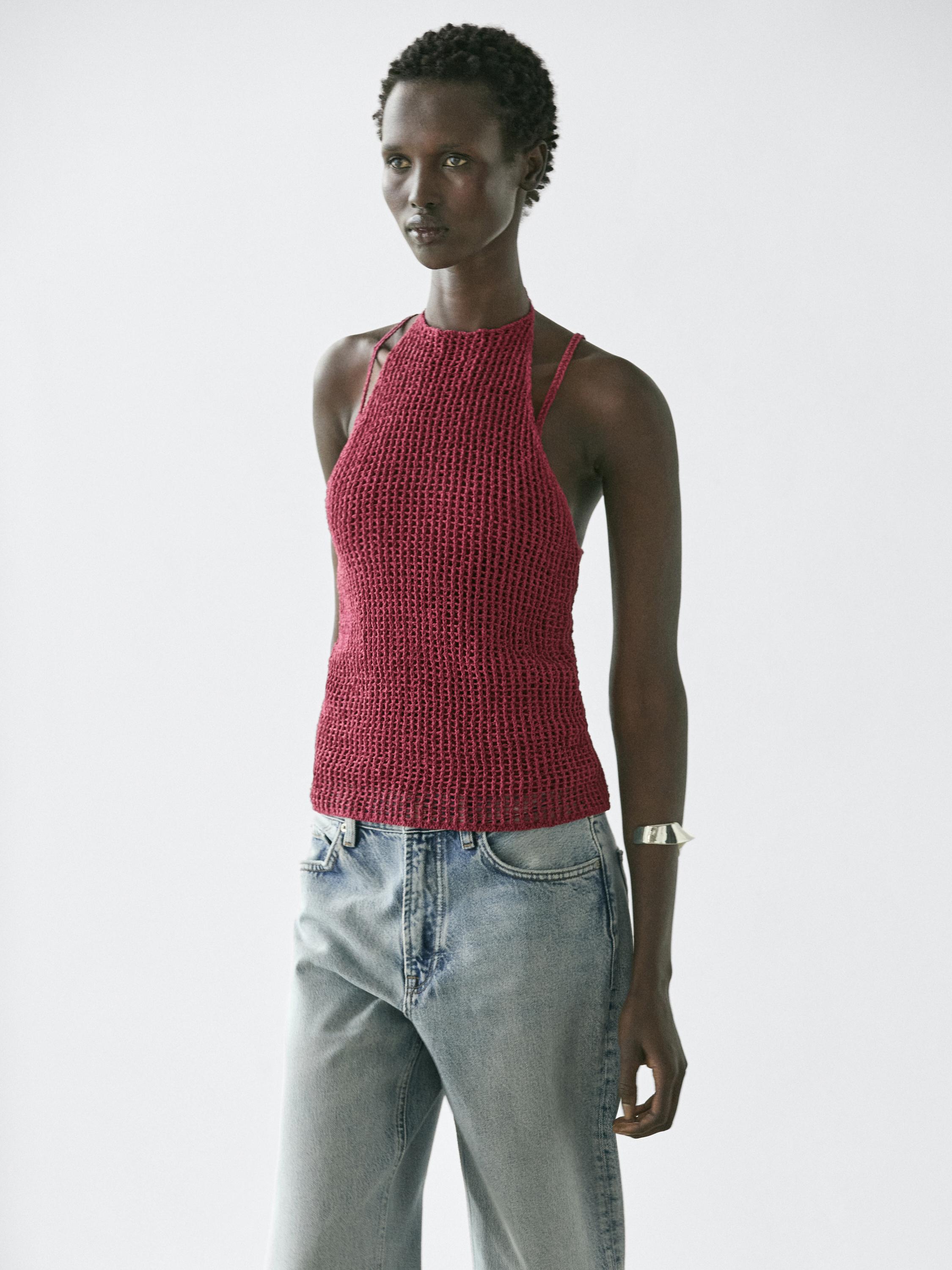 Double crochet knit top