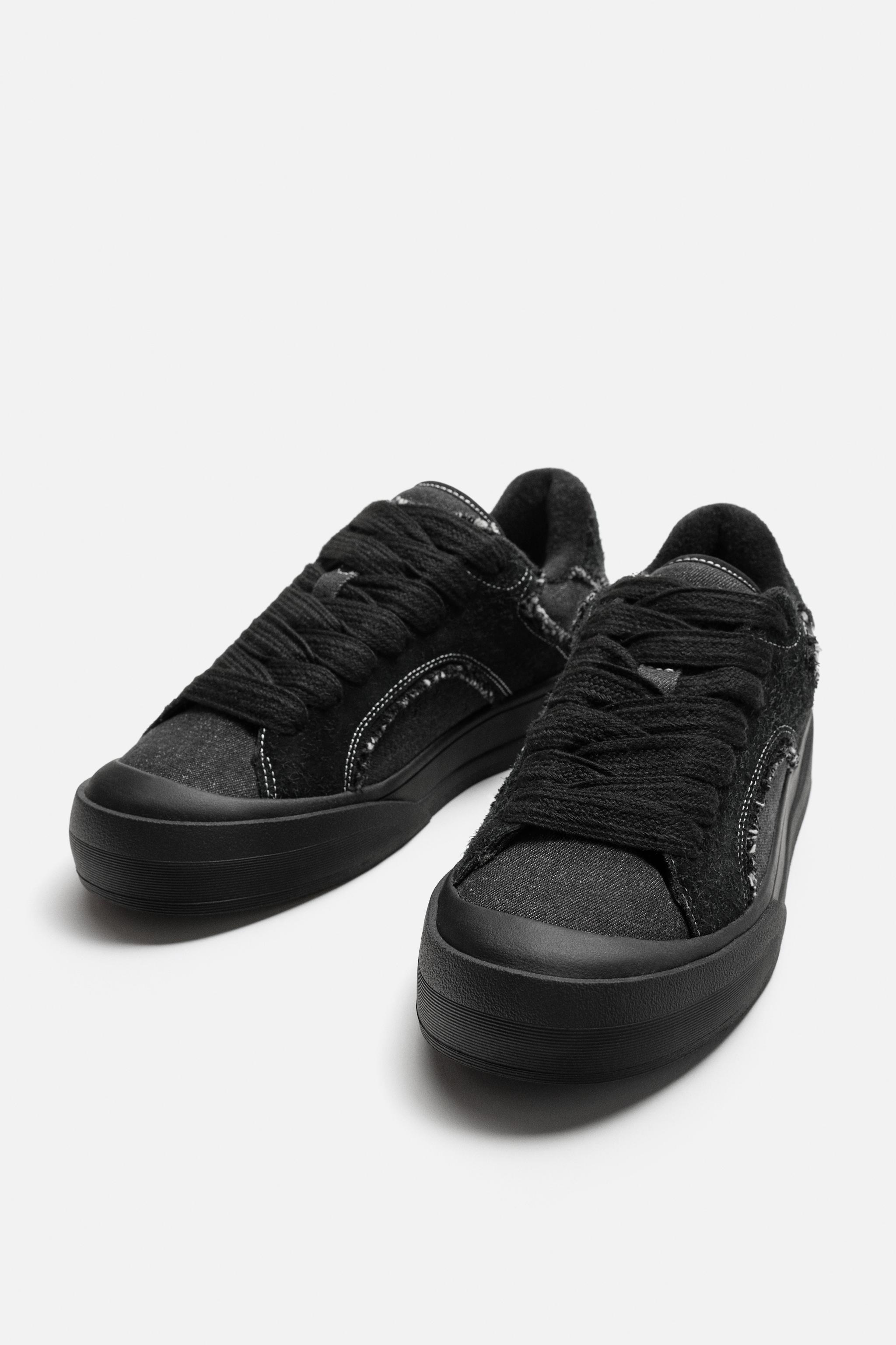 DENIM SKATE TRAINERS - Black | ZARA Australia DENIM SKATE TRAINERS - Black | ZARA Australia