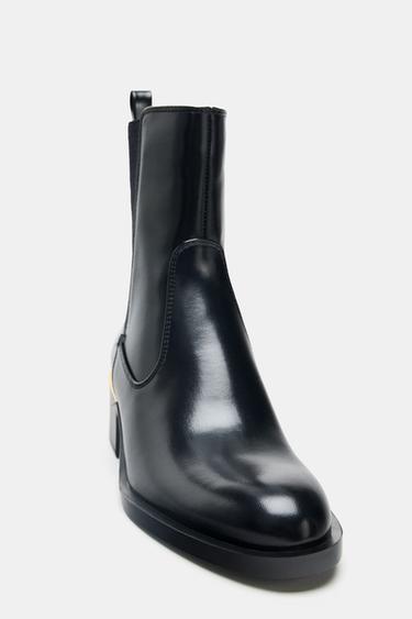 HEELED ANKLE BOOTS - Black by Zara - Image 5