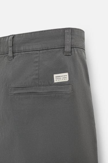 SLIM FIT CHINO TROUSERS - Dark grey by Zara - Image 7