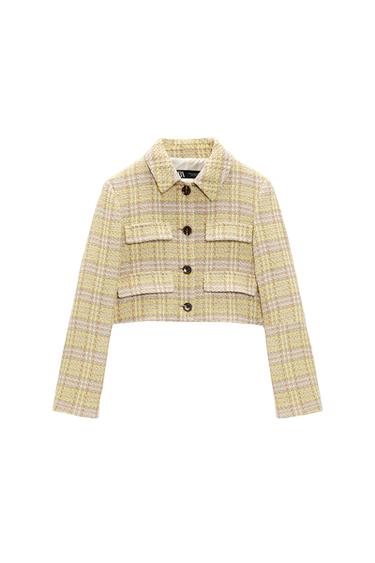 CROPPED TEXTURED BLAZER