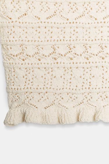 PULL BIMATIÈRE À MANCHES BOUFFANTES - Écru de Zara - Image 2