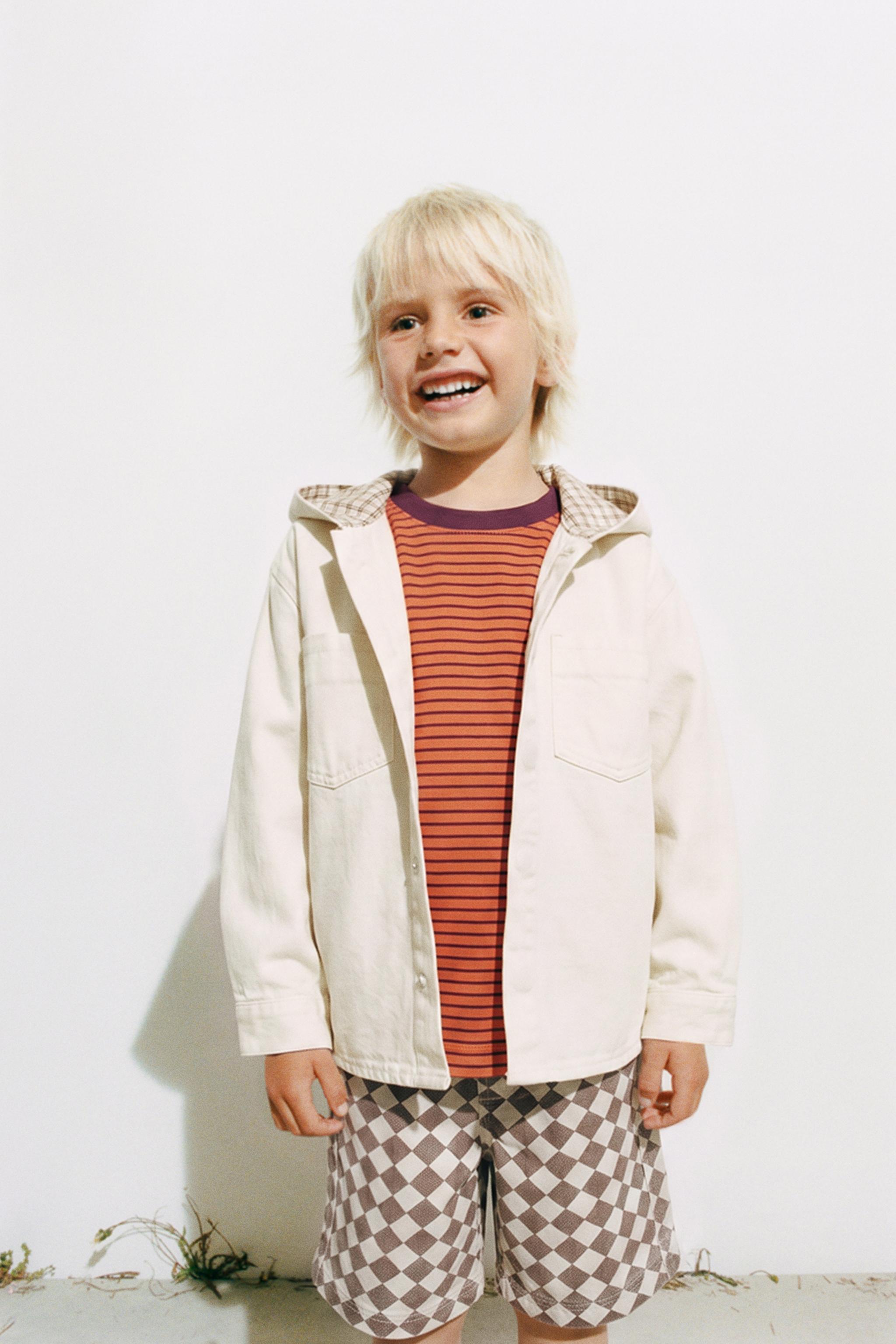 Zara PLAID LINED TWILL OVERSHIRT