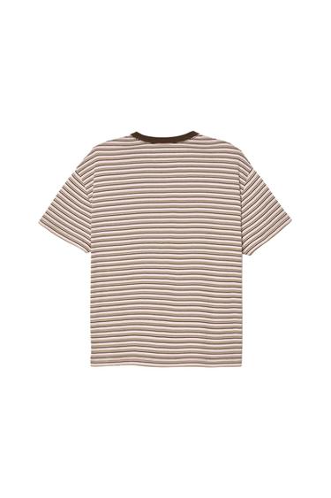 STRIPED CROPPED FIT T-SHIRT - Pinks by Zara - Image 3
