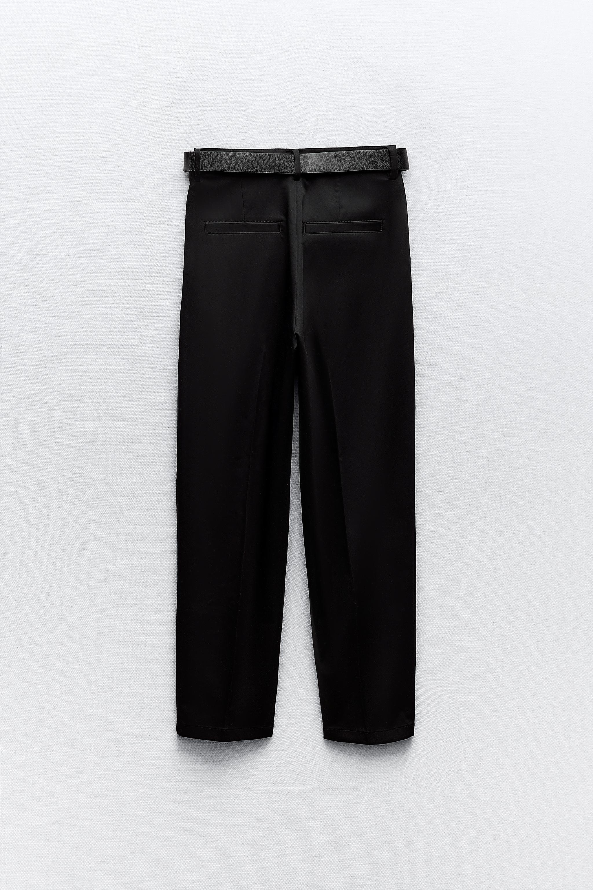 Zara women pants chino slim mid rise 9632/046/710 beige sz US 2
