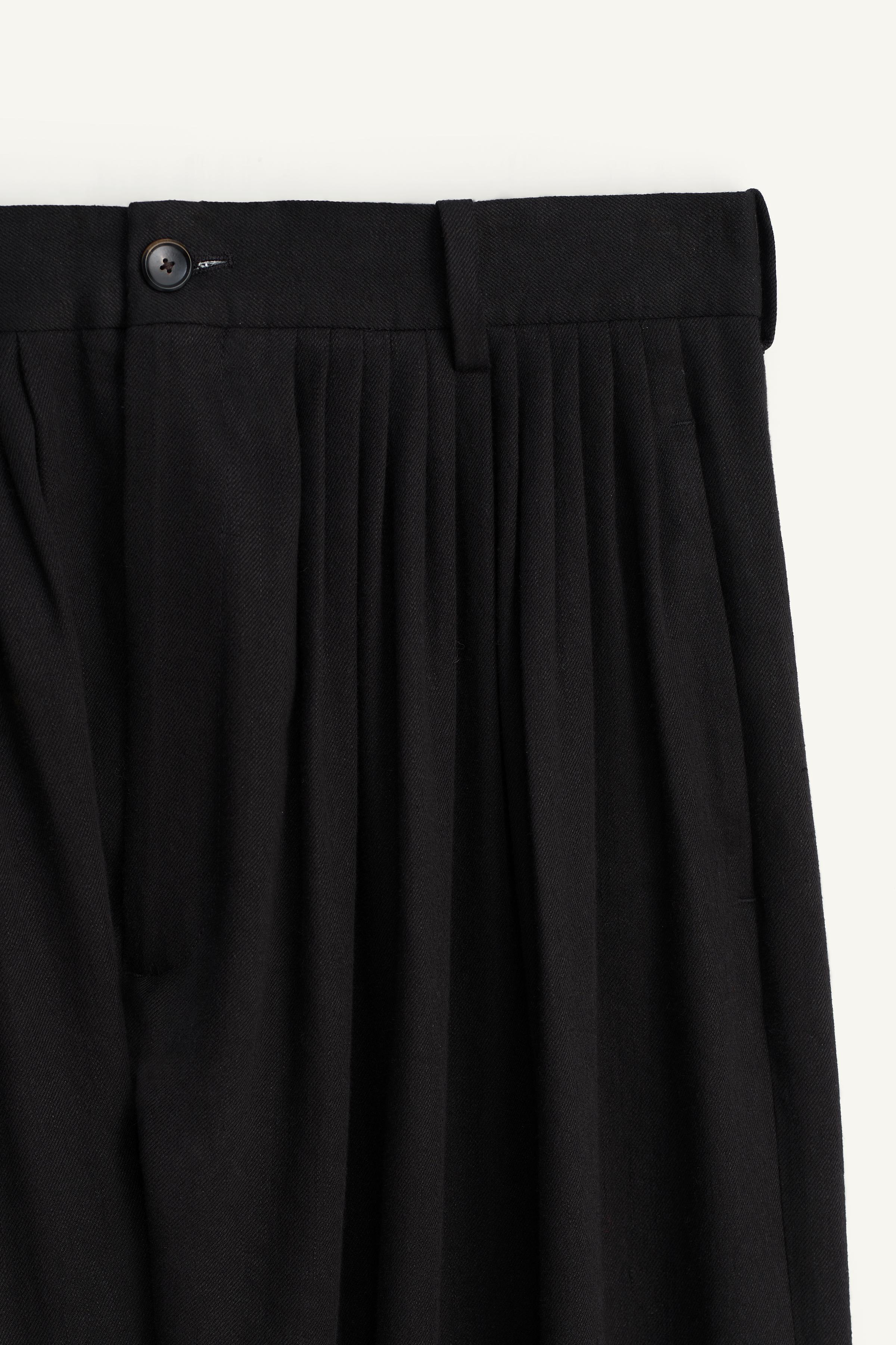 LINEN - LYOCELL PLEATED SUIT PANTS