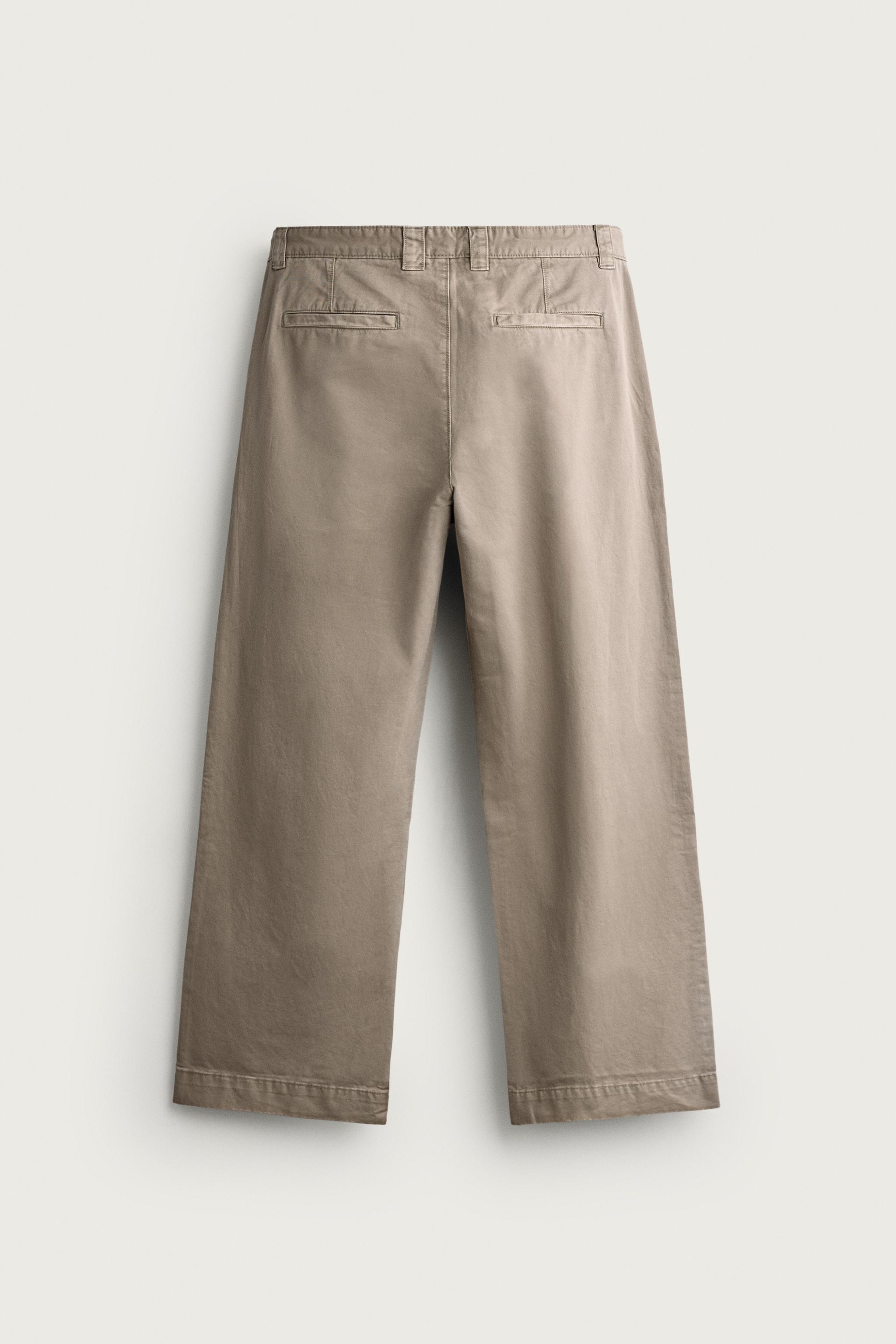 WASHED RELAXED FIT CHINO PANTS