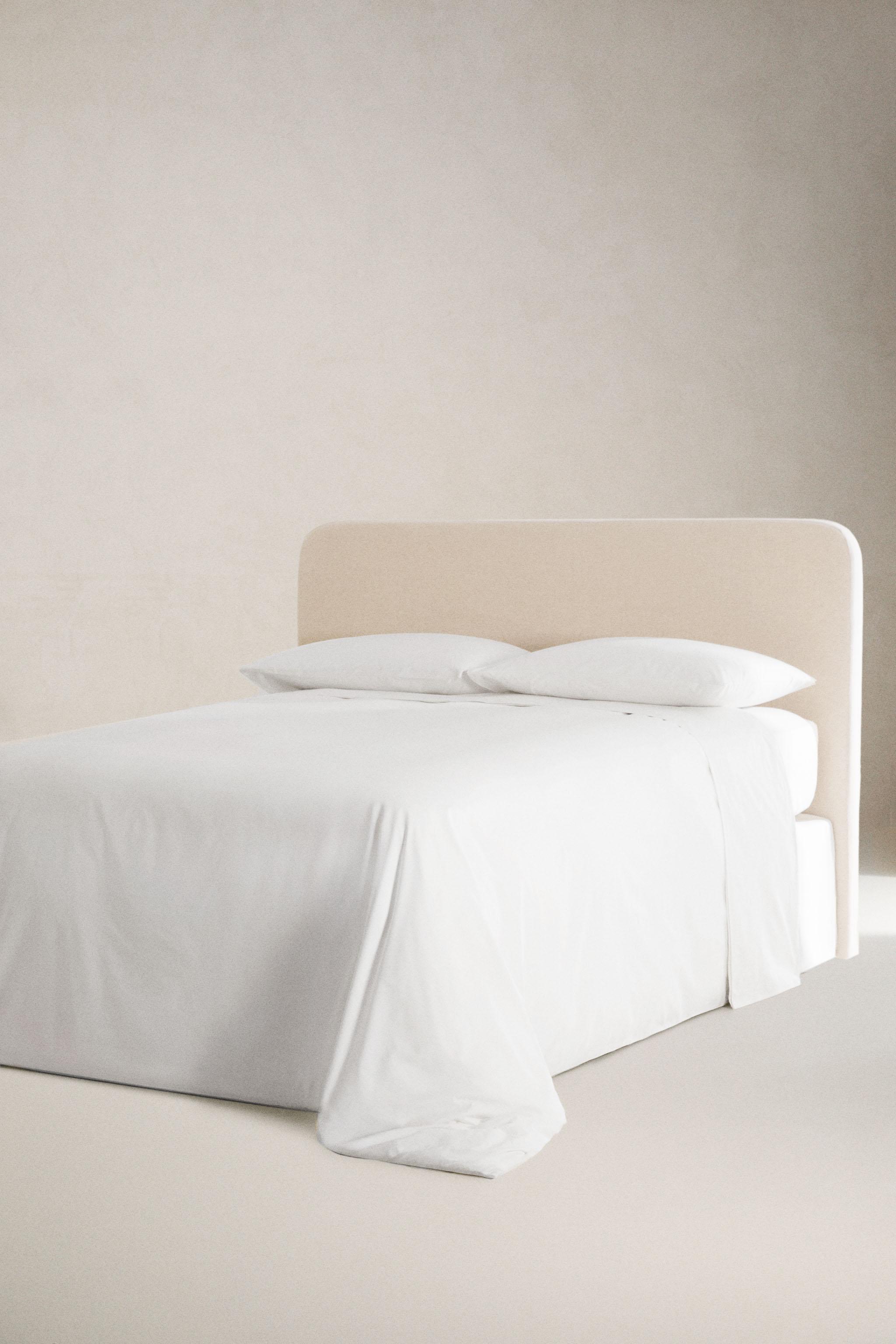 PERCALE COTTON DUVET COVER (200 THREAD COUNT) - White | ZARA