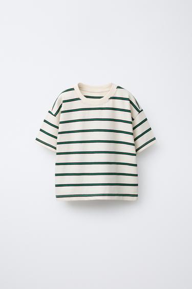 ФУТБОЛКА В ПОЛОСКУ — ЗЕЛЕНЫЙ от Zara