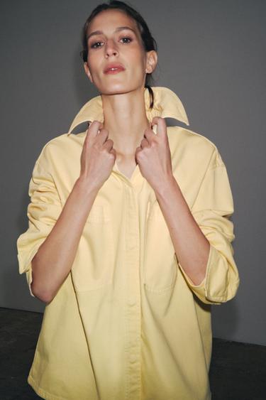 SURCHEMISE À POCHES ZW COLLECTION - Jaune clair de Zara - Image 1
