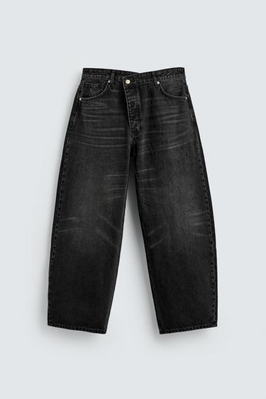 JEANS BALLOON FIT - Negro de Zara