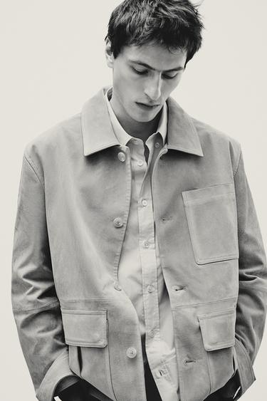 LIMITED EDITION SUEDE JACKET WITH POCKETS - Yellow by Zara