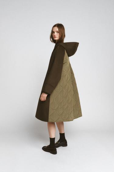 COMBINATION PARKA WITH WOOL ZW COLLECTION LIMITED EDITION - Khaki by Zara - Image 2
