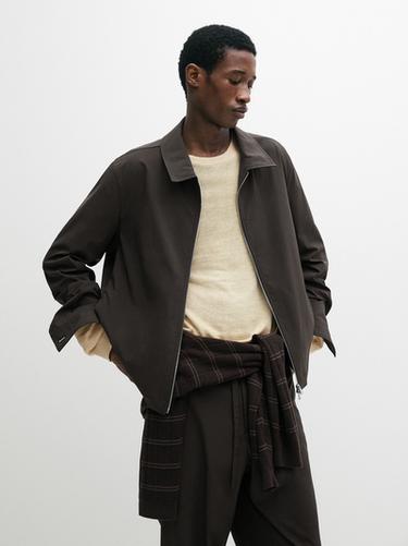 Zara Total look cropped jacket - Brown