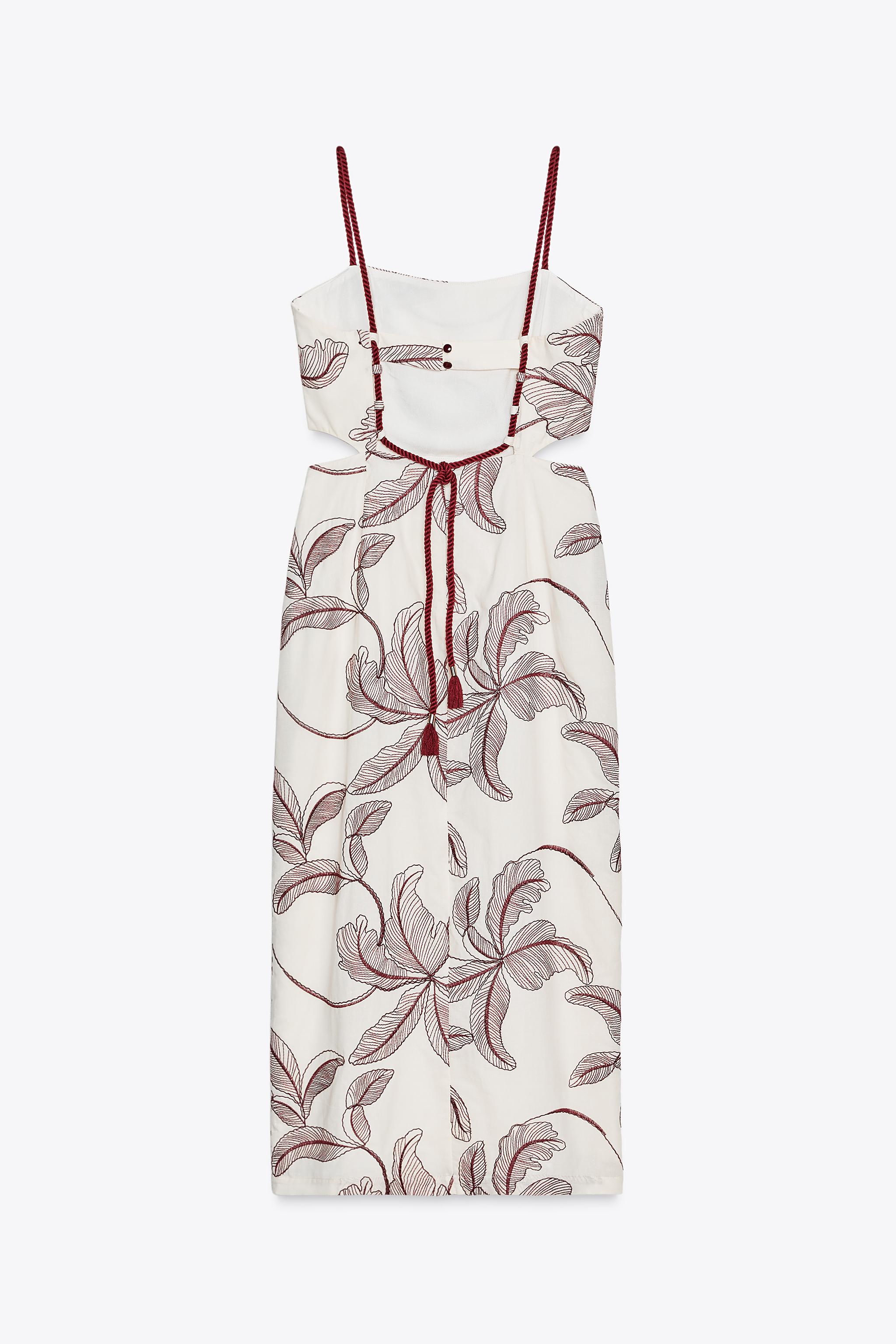 ROBE MIDI BRODÉE ET AJOURÉE