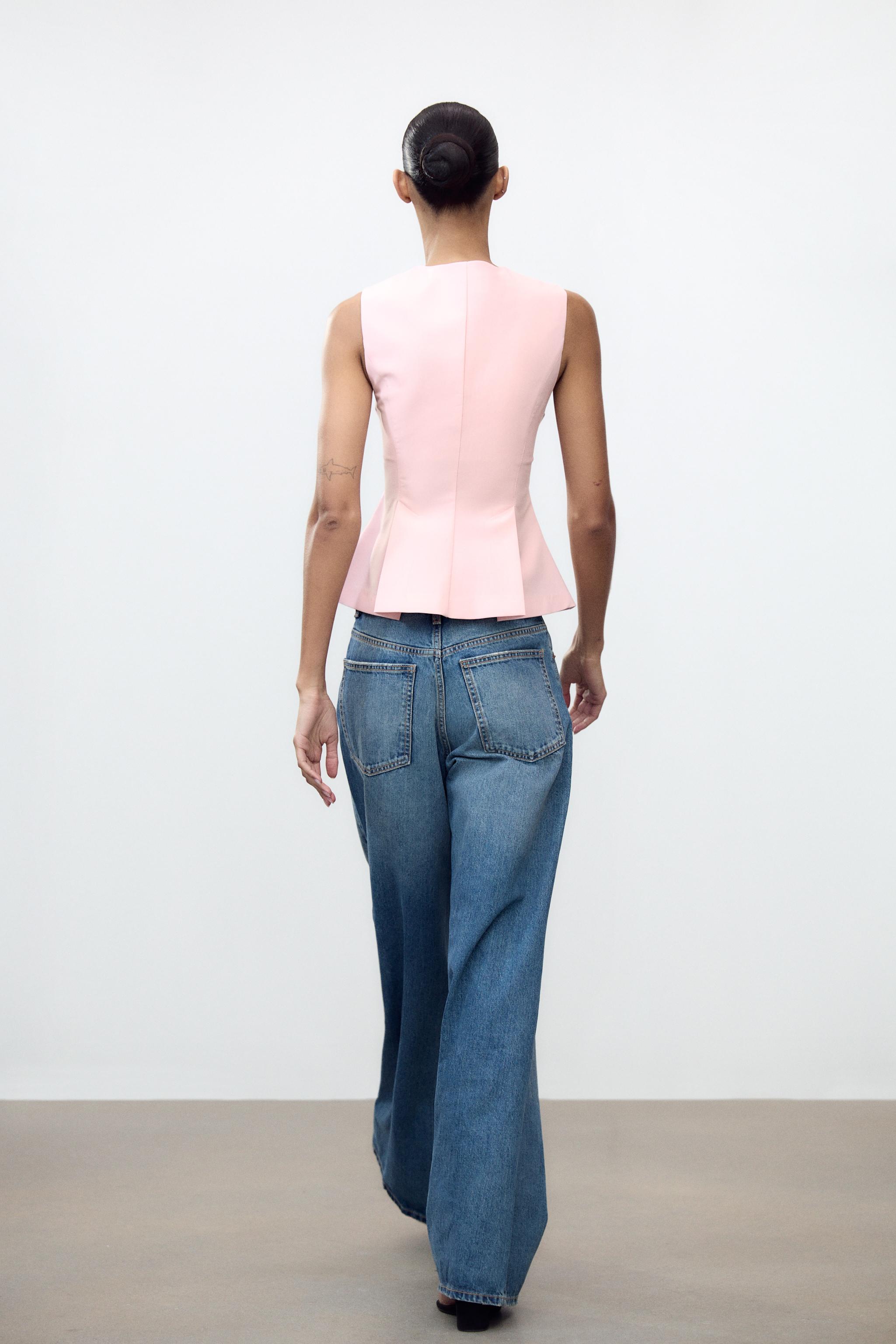 PEPLUM TOP - Pastel pink | ZARA United States