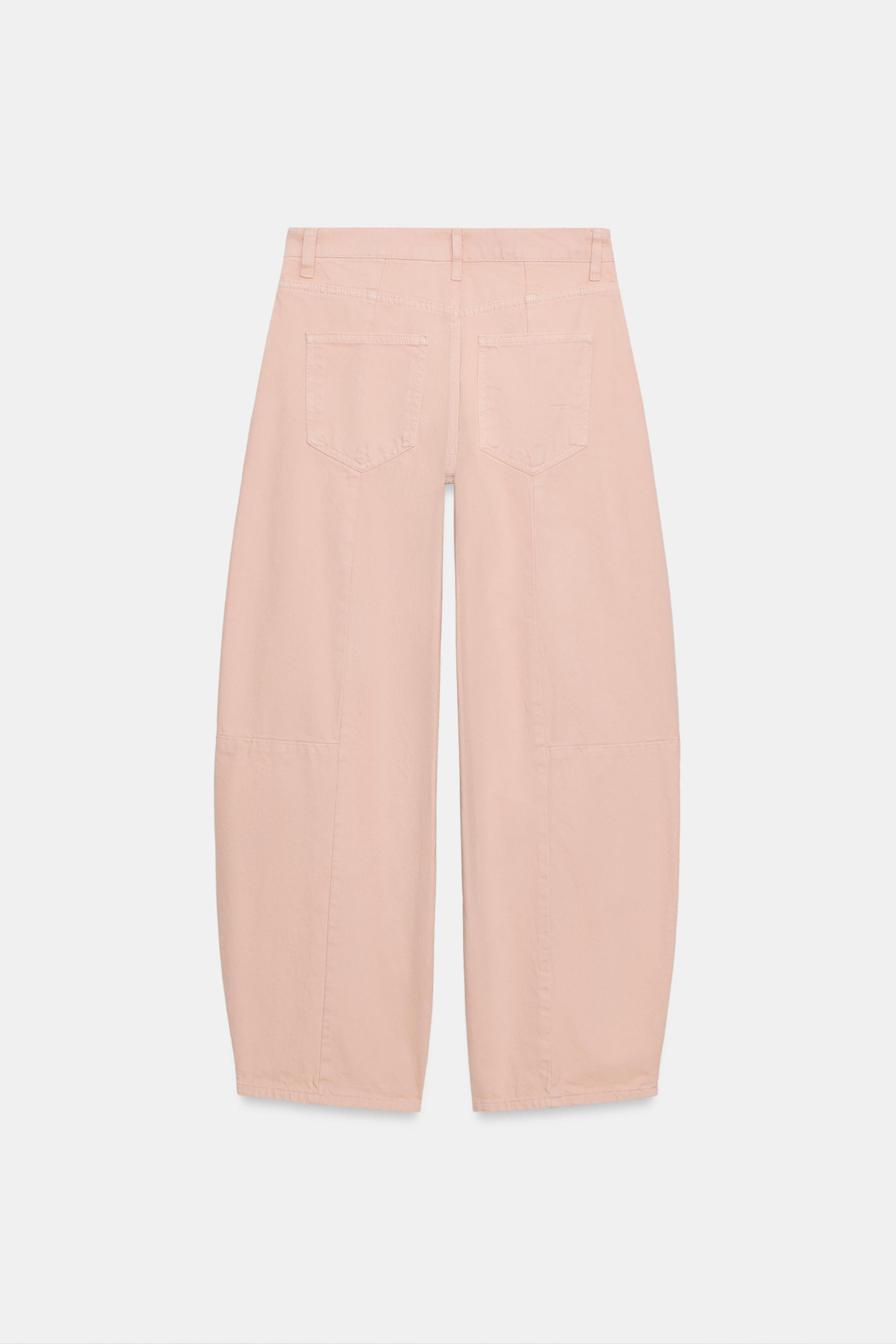 Zara ZW COLLECTION BARREL PATCHWORK ORTA BEL JEAN görsel 6