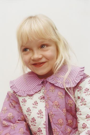 СТЕГАНЫЙ ЖАКЕТ В СТИЛЕ ПЭЧВОРК — ТЕМНО-РОЗОВЫЙ от Zara