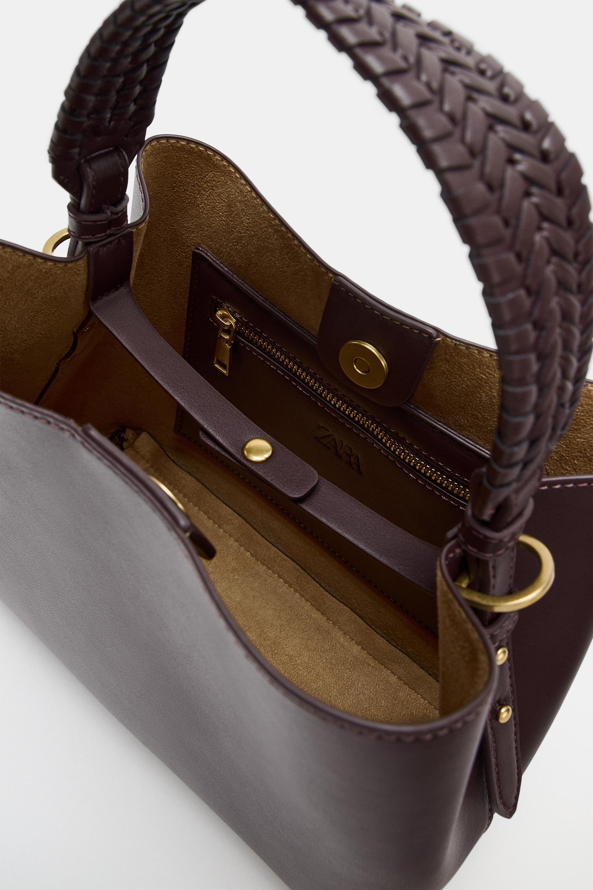 Женские сумки Zara BRAIDED HANDLE HANDBAG — фото 5