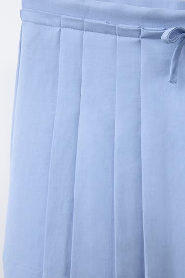 FLOWING PLEAT SKIRT - Blue by Zara - Image 2