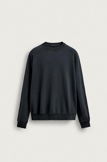 BASIC FADED CREWNECK SWEATSHIRT - Anthracite grey by Zara
